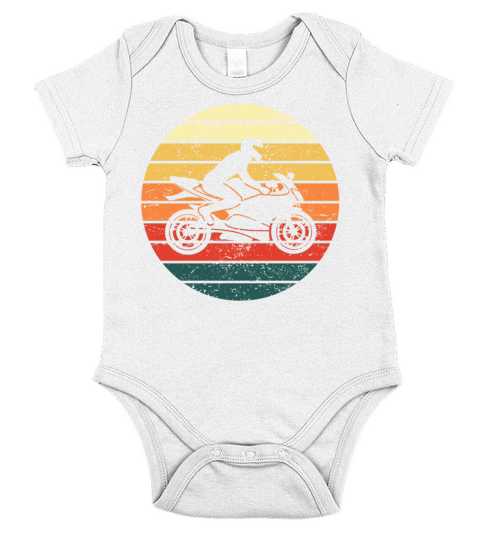 Motorcyclist Motorcycle Driver Retro Vintage Gift Short Sleeve Baby One-Piece