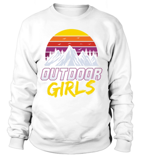Outdoor Girls Hiking Glamping Camping Adventure Sweatshirt Unisex