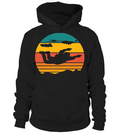 Vintage Skydiving Parachuting Retro Skydiver Hoodie Unisex