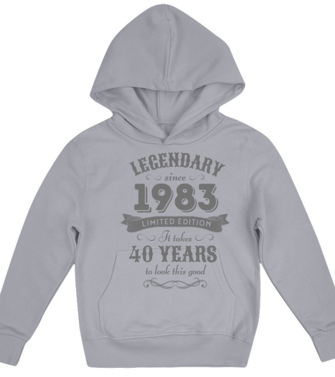 40th Birthday Vintage 1983 Kids Hoodie