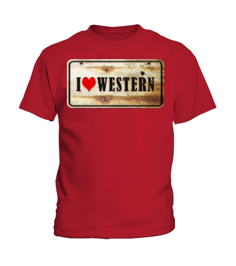 I love Western Vintage Sign Kids T-Shirt