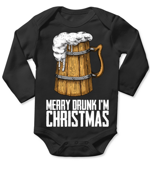 Merry Drunk Im Christmas Long Sleeve Baby One-Piece