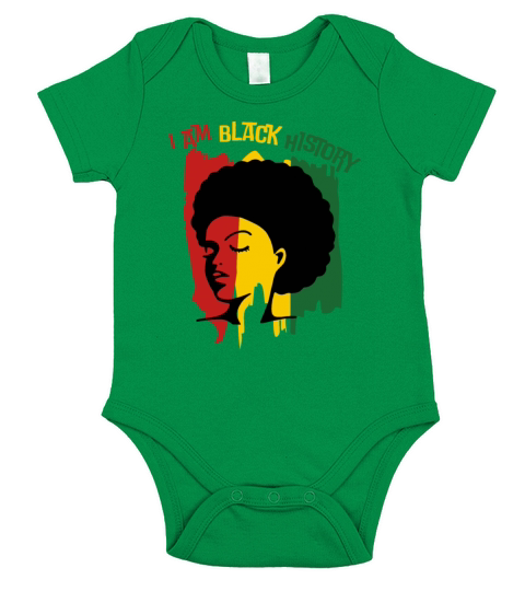 Black History Month Afro Melanin Black Women Short Sleeve Baby One-Piece