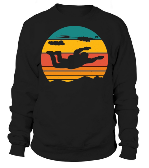 Vintage Skydiving Parachuting Retro Skydiver Sweatshirt Unisex