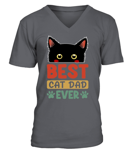 Best cat dad ever V-Neck T-shirt