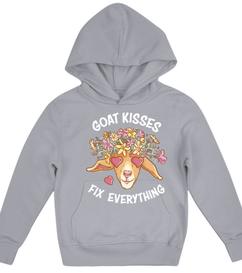 Spreading Love Laughter Goat Kisses Fix Everything Kids Hoodie