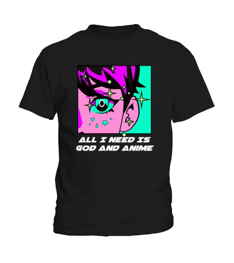 I Need Is God and Anime Manga Introvert Kids T-Shirt