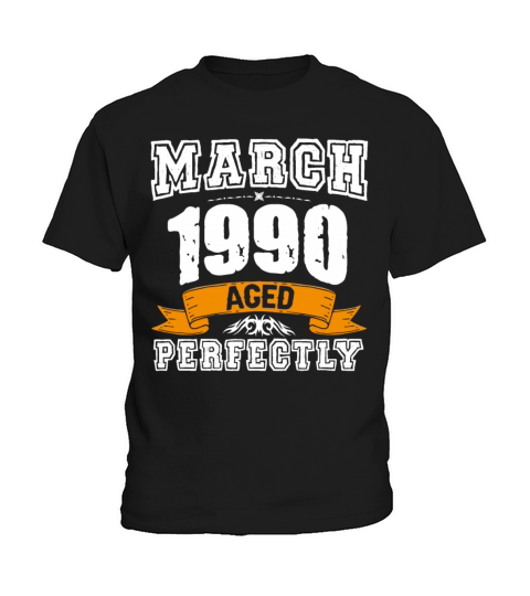 March 1990 Vintage Birthday Present Kids T-Shirt