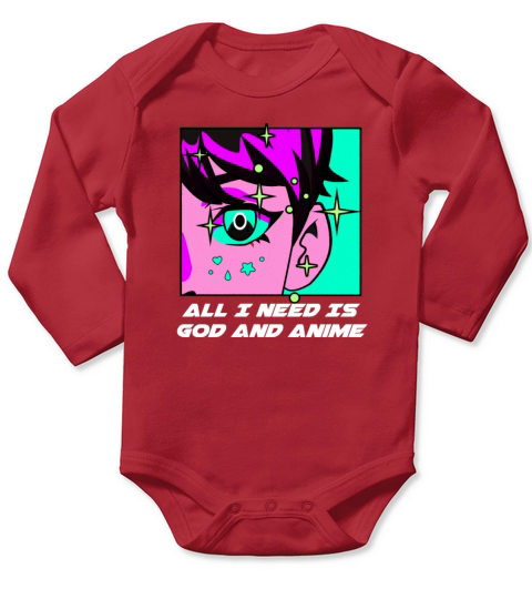 I Need Is God and Anime Manga Introvert Long Sleeve Baby One-Piece