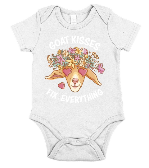 Spreading Love Laughter Goat Kisses Fix Everything Short Sleeve Baby One-Piece