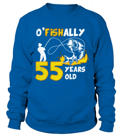 55th Birthday Fishing 1978 Vintage Fisherman Angle Sweatshirt Unisex