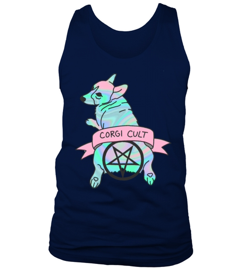Corgi cult witchy dog hologram 90s Tank Top Unisex