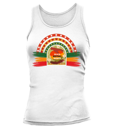 Retro vintage Black History month unity heart Tank top Woman