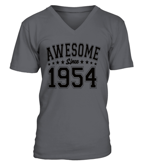 Awesome Since 1954 Birthday 1954 Vintage 1954 V-Neck T-shirt