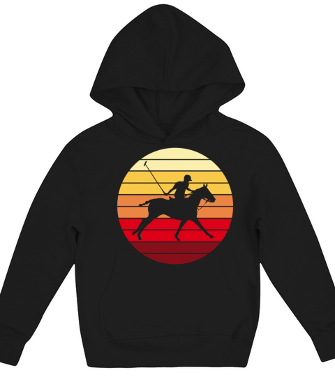 Polo Sport Rider Equestrian Retro Vintage Gift Kids Hoodie