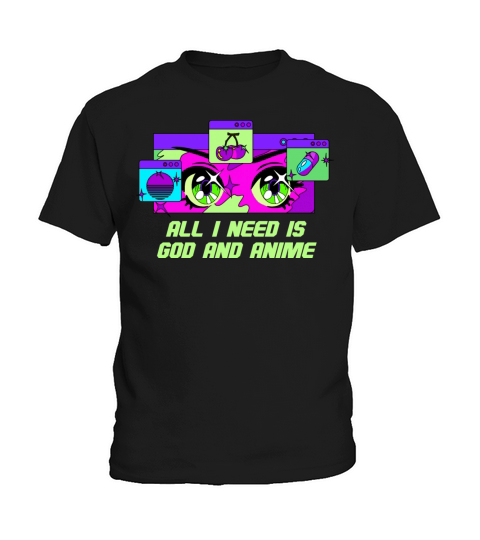 I Need Is God and Anime Manga Introvert Kids T-Shirt