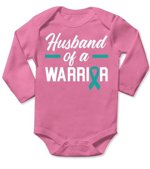 Husband Of A Warrior Cervical Cancer Supporter Long Sleeve Baby One-Piece