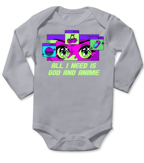 I Need Is God and Anime Manga Introvert Long Sleeve Baby One-Piece