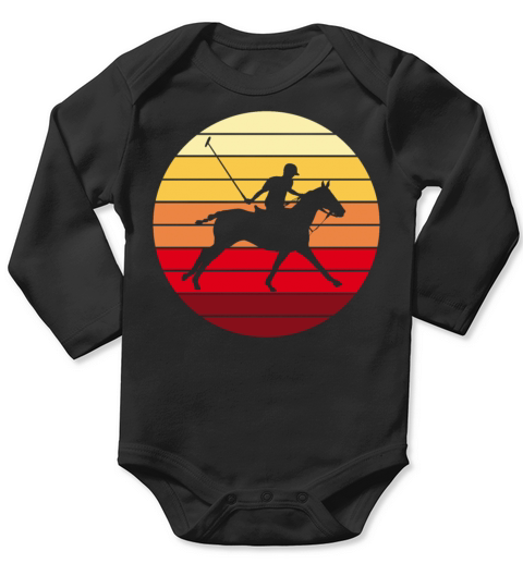 Polo Sport Rider Equestrian Retro Vintage Gift Long Sleeve Baby One-Piece