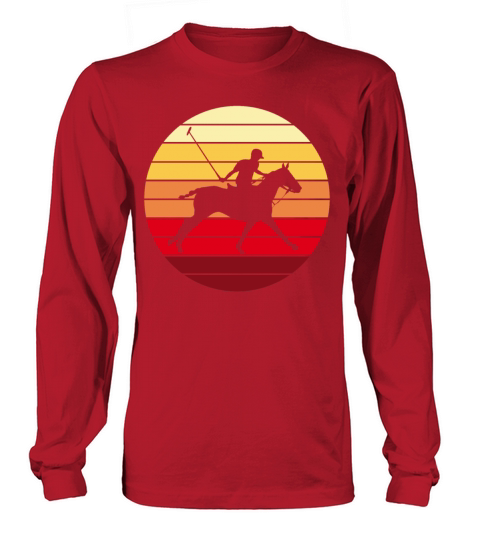 Polo Sport Rider Equestrian Retro Vintage Gift Long sleeved Unisex