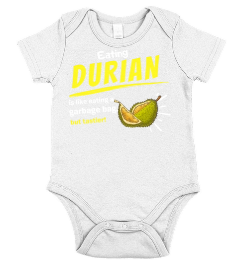 Eating Durian tasty smelly stinky funny meme gift Short Sleeve Baby One-Piece