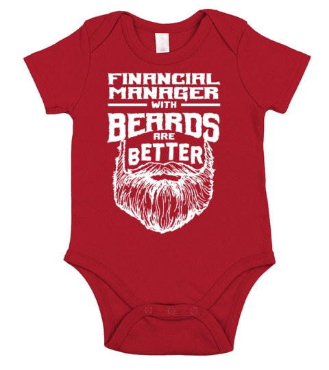 Financial Manager with Beards are Better Finance O Short Sleeve Baby One-Piece