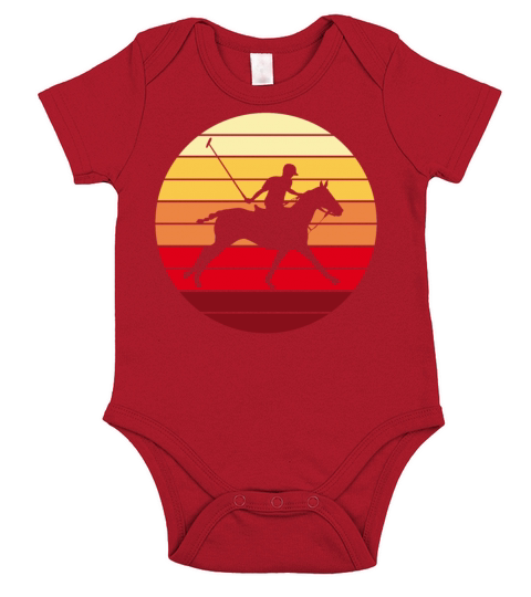 Polo Sport Rider Equestrian Retro Vintage Gift Short Sleeve Baby One-Piece