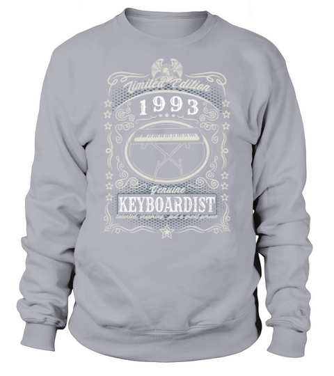 Vintage 1993 Keyboardist Birthday Gift Keyboard Sweatshirt Unisex