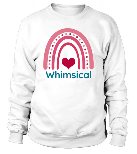 Whimsical Viva Magenta Boho Rainbow Sweatshirt Unisex