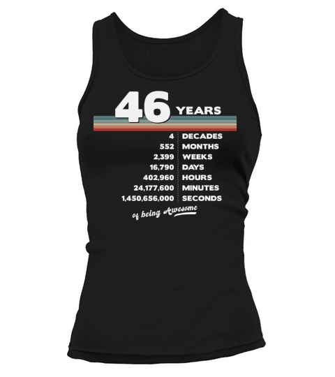 46th Birthday Vintage 46 Years Old Retro 552 Tank top Woman