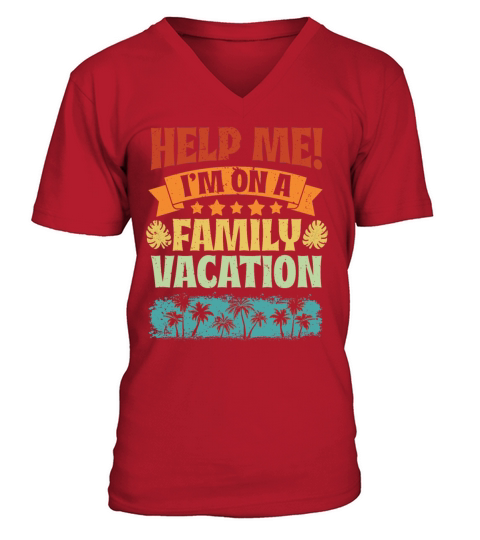 Beach Vacation Vibe Vintage Help Me Im On A V-Neck T-shirt