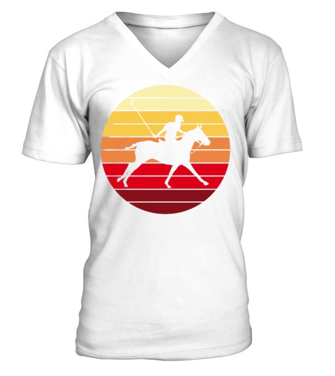 Polo Sport Rider Equestrian Retro Vintage Gift V-Neck T-shirt