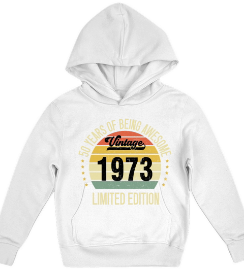 50 Year Old Gifts Vintage 1972 Limited Edition 50 Kids Hoodie