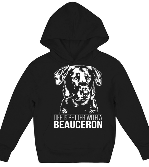 Beauceron life is better dog saying dog mom Kids Hoodie