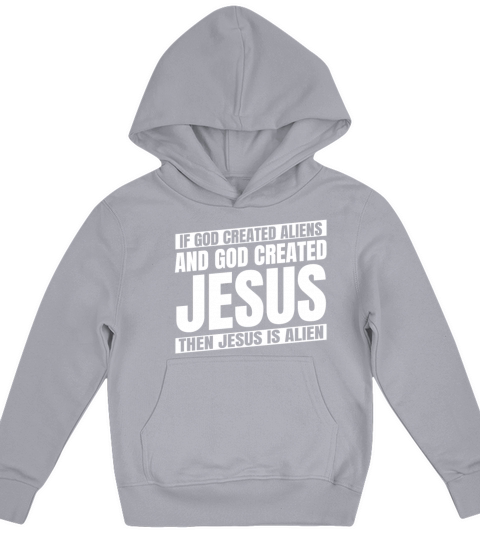 Christian Christianity Funny Alien Jesus Kids Hoodie