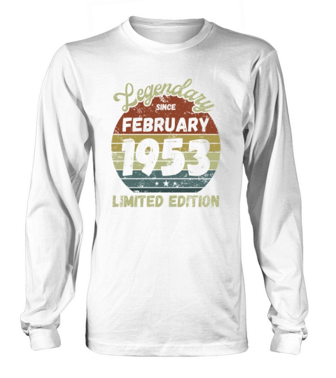 February 1953 - Vintage Birthday Present Long sleeved Unisex