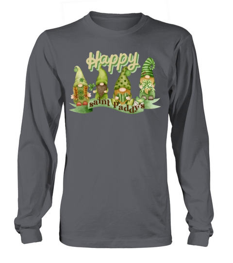 Saint Paddys Day Lucky gnomes typography Long sleeved Unisex
