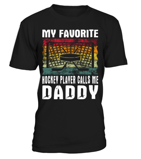My Favorite Hockey Player Daddy Vintage Text T-Shirt Unisex