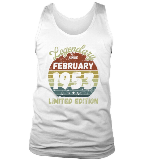 February 1953 - Vintage Birthday Present Tank Top Unisex