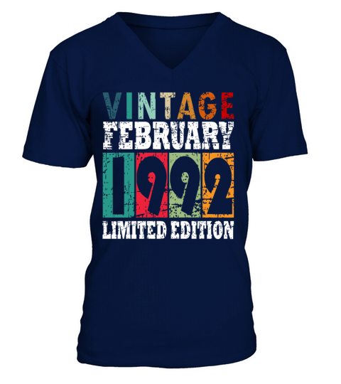 1992 February vintage V-Neck T-shirt