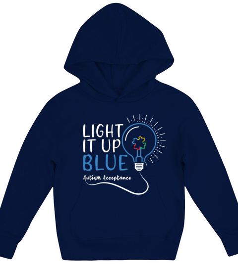 Acceptance Light April Blue For Autism Awareness Kids Hoodie