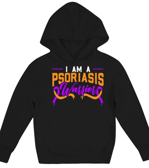 I Am A Psoriasis Warrior Psoriasis Awareness Kids Hoodie