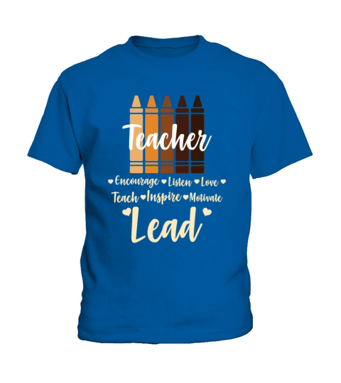 Black Teacher Melanin Crayons Black History Month Kids T-Shirt