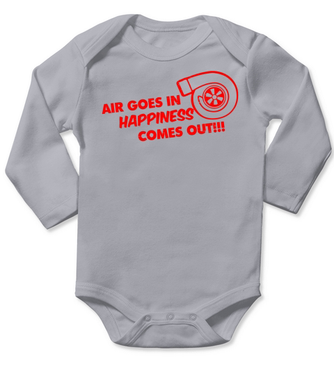 Air Goes In Turbo 1 Long Sleeve Baby One-Piece