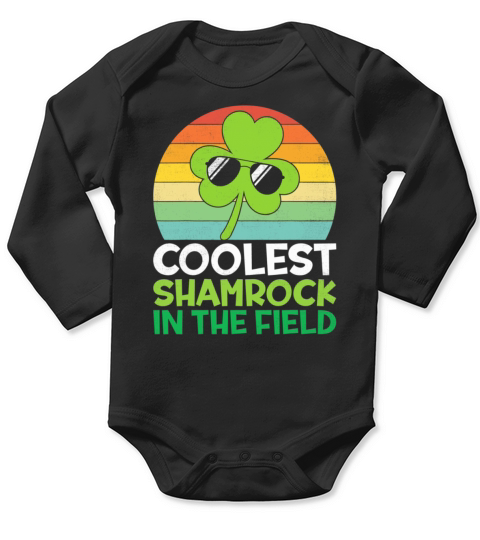 Toddler Boys St Patricks Day Coolest Shamrock Long Sleeve Baby One-Piece