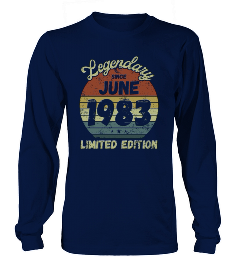 June 1983 - Vintage Birthday Present Long sleeved Unisex