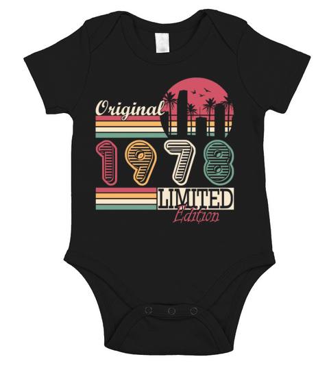 1978 original vintage birthday gift Short Sleeve Baby One-Piece