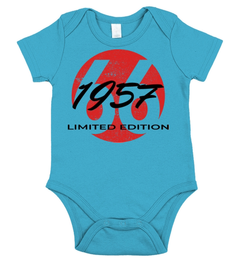 66th birthday men women 66 years 1957 vintage Short Sleeve Baby One-Piece