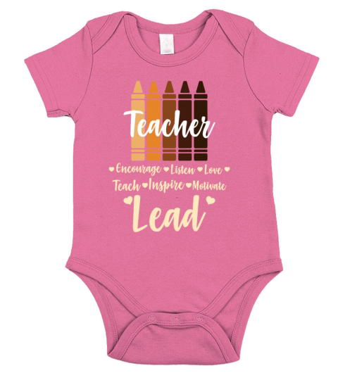 Black Teacher Melanin Crayons Black History Month Short Sleeve Baby One-Piece