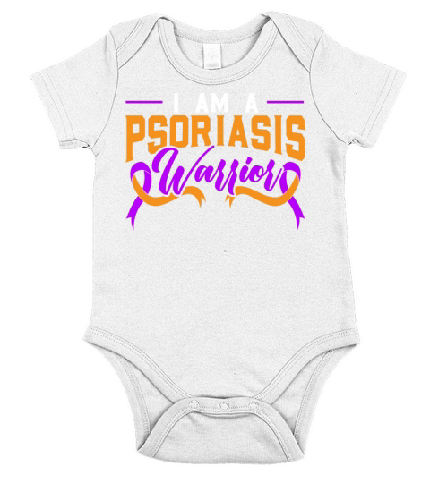 I Am A Psoriasis Warrior Psoriasis Awareness Short Sleeve Baby One-Piece